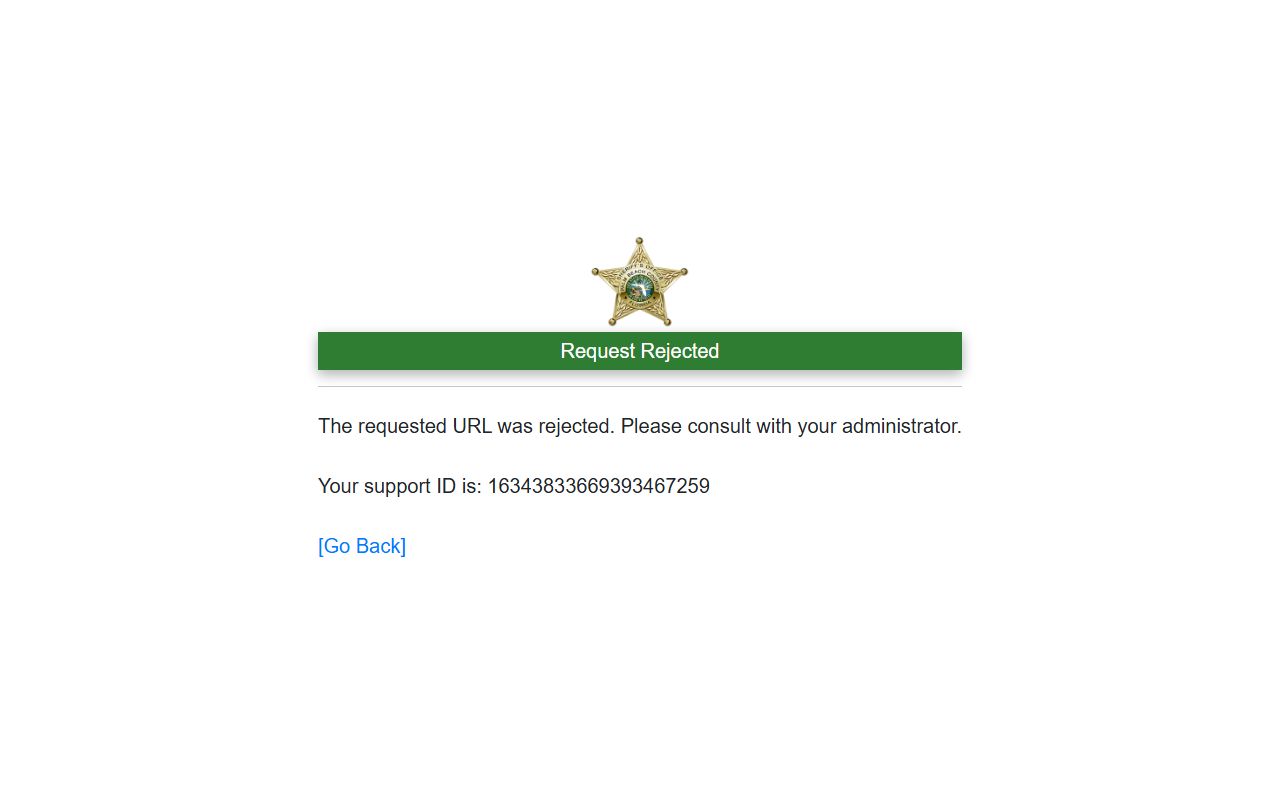 PBSO Booking Blotter search page used to look up the Palm Beach County inmate population and recent jail bookings